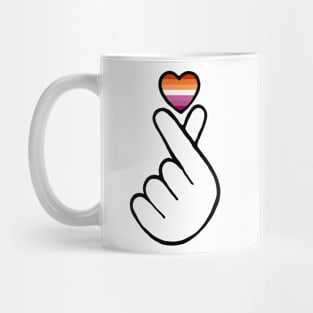 heart fingers - lesbian Mug